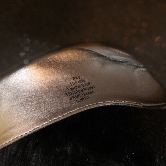 black glitter heels - Picture 3 of 4